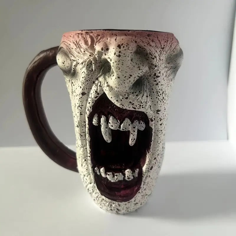 3D Skull Mug Gothic Horror Resin Beer Stein Cup