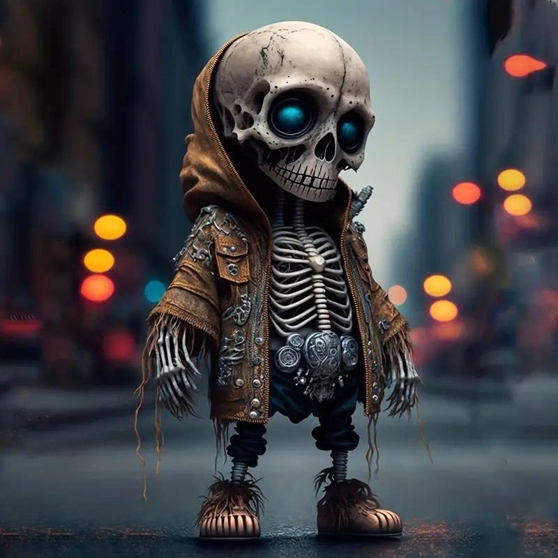 Day of the Dead Skull Gnome Doll Resin Ornament