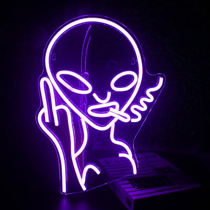 LED Alien Neon Light for Party Room Decor