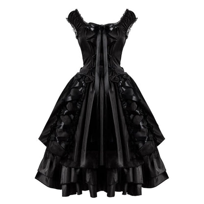 Gothic High Waist Women's Dress - Middle Ages Renaissance