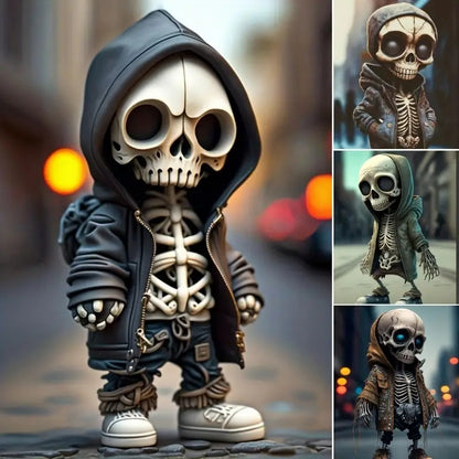 Day of the Dead Skull Gnome Doll Resin Ornament