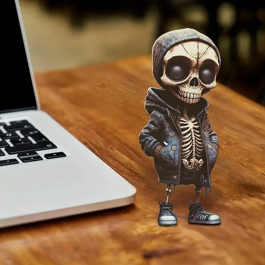 Day of the Dead Skull Gnome Doll Resin Ornament