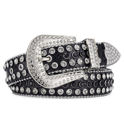 Y2K Punk Rock Style Studded Leather Belt for Men