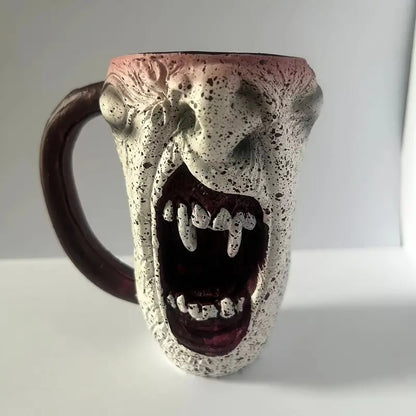 3D Skull Mug Gothic Horror Resin Beer Stein Cup