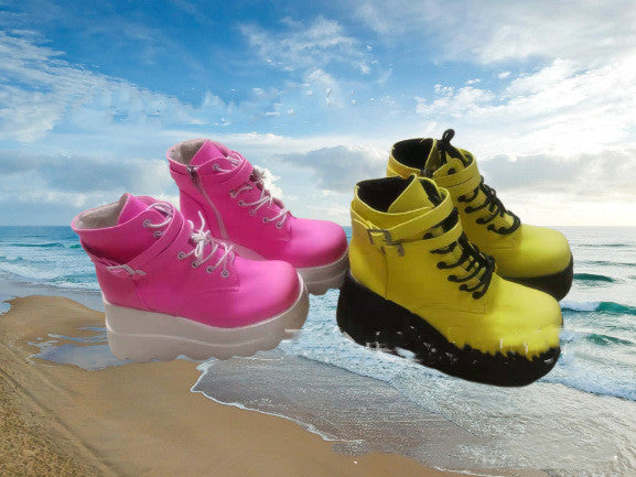 Women's Dark Gothic Wedge Ankle Platform Boots