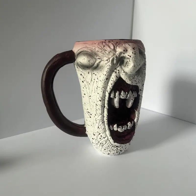 3D Skull Mug Gothic Horror Resin Beer Stein Cup
