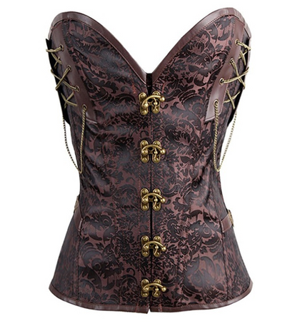 Gothic Corset Dress with High-End Metallic Details