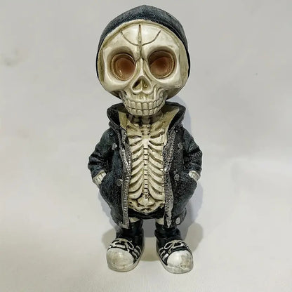 Day of the Dead Skull Gnome Doll Resin Ornament
