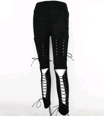 Lace-Up Suede Long Pants